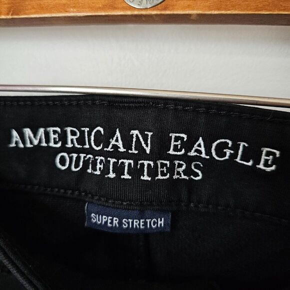 EUC AMERICAN EAGLE OUTFITTERS BLACK JEGGING SUPER STRETCH SIZE 6 - Picture 9 of 14